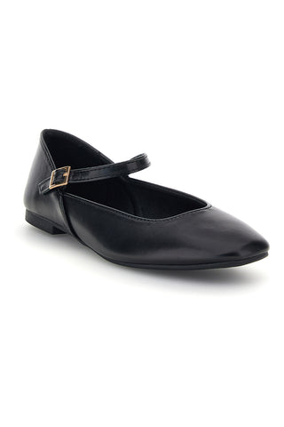 Ballerine nere con cinturino e fibbia The first IDEA01
