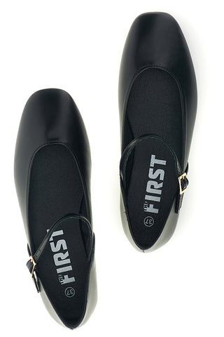 Ballerine nere con cinturino e fibbia The first IDEA01