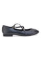Ballerine nere con doppio cinturino incrociato The first IDE1070