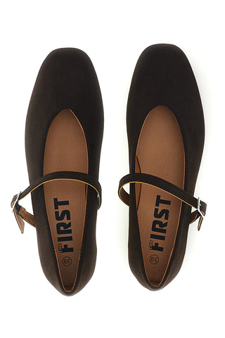 Ballerina Mary Jane Marrone con Cinturino The first IDEB706