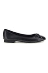 Ballerina Nera con Fiocco e Punta Effetto Vernice The first IDE1070