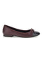 Ballerina Bordeaux con Fiocco e Punta Effetto Vernice The first IDE1070