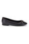 Ballerina Marrone con Fiocco e Punta Effetto Vernice The first IDE1070