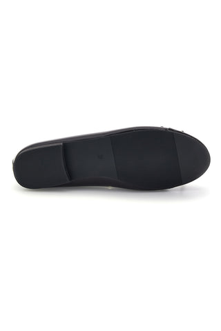 Ballerina Marrone con Fiocco e Punta Effetto Vernice The first IDE1070