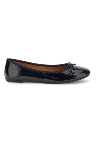 Ballerina Nera Effetto Vernice con Fiocco Talemi IDE3382