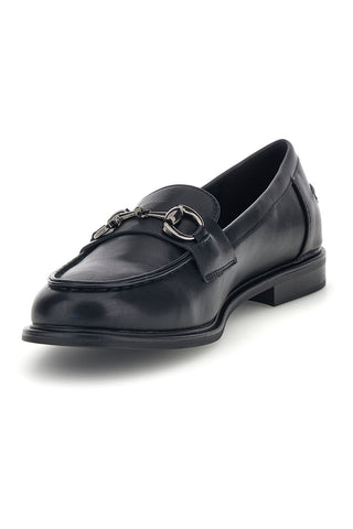 Mocassini neri con morsetto e sottopiede in pelle Le havre KMD26W4014