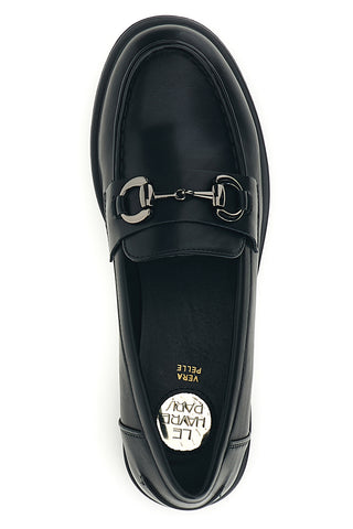 Mocassini neri con morsetto e sottopiede in pelle Le havre KMD26W4014