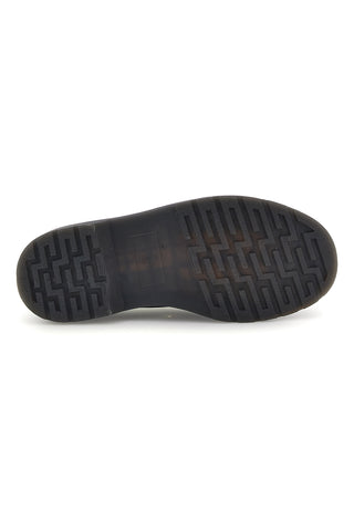 Schwarze Schnürschuhe mit Lochmuster und Profilsohle von Le Havre Paris, Modell RQ2587A