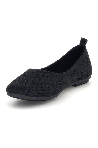 Ballerine nere in tessuto knit The first PRESZ40