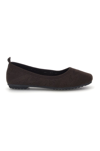 Ballerine marroni in tessuto knit The first PRESZ40
