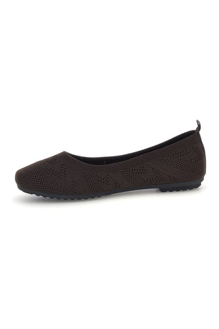 Ballerine marroni in tessuto knit The first PRESZ40