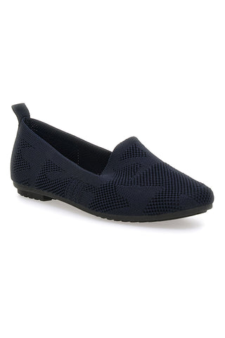 Mocassini blu navy in tessuto knit The first PRESZ32