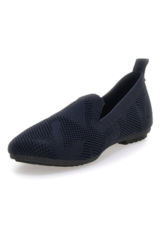 Mocassini blu navy in tessuto knit The first PRESZ32