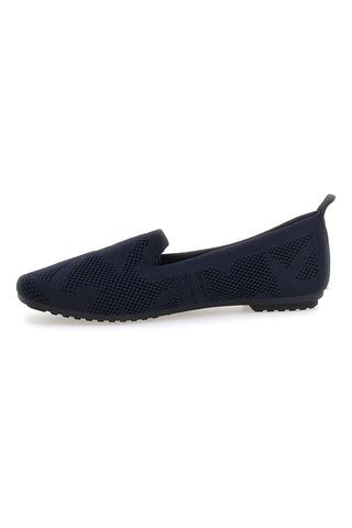 Mocassini blu navy in tessuto knit The first PRESZ32