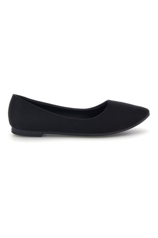 Ballerine nere a punta effetto suede The first PREPT2