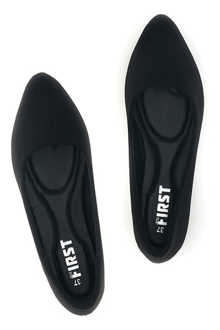 Ballerine nere a punta effetto suede The first PREPT2