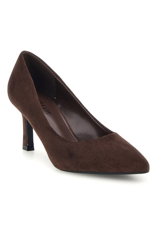 Décolleté marroni in effetto suede con tacco a spillo First lady AS3881004