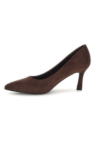 Décolleté marroni in effetto suede con tacco a spillo First lady AS3881004