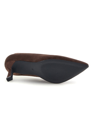 Décolleté marroni in effetto suede con tacco a spillo First lady AS3881004