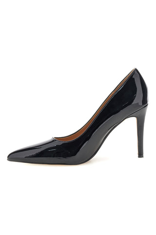 Schwarze Pumps in Lackoptik mit hohem Absatz „Mon dieu“ 1926H36