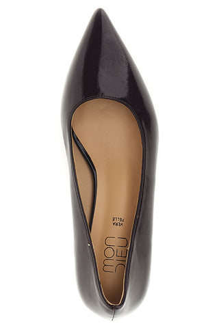Decollete Bordeaux in Effetto Vernice con Tacco Kitten Mon dieu 9904H18