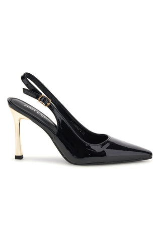 Décolleté slingback nere in vernice First lady BGA884202