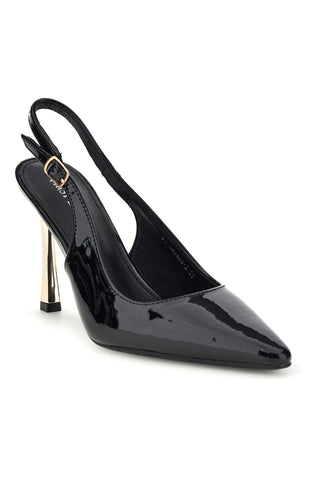 Décolleté slingback nere in vernice First lady BGA884202