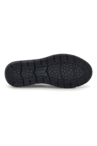 Schwarze Schnürschuhe aus echtem Leder mit burgunderroten Schnürsenkeln von Pittarello, Modell Tierra 11613