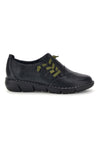 Scarpe stringate nere in vera pelle con lacci verdi Pittarello Tierra 17569