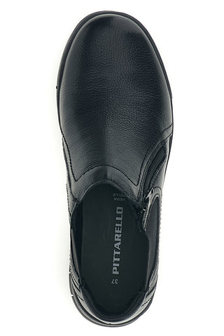 Stivaletti neri in pelle con zip laterale Pittarello 11663