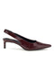 Décolleté Slingback Bordeaux in Effetto Vernice con Punta e Tacco Kitten Mon Dieu 2618401