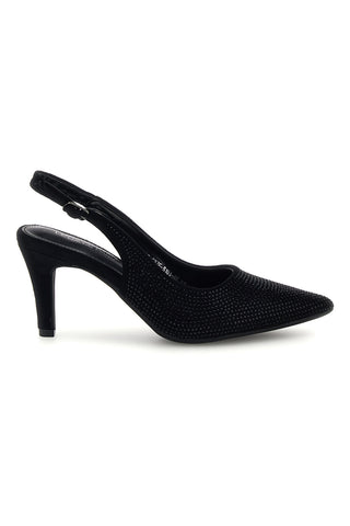 Slingback nere con strass e cinturino regolabile Le havre paris MGA7F37ES101S6
