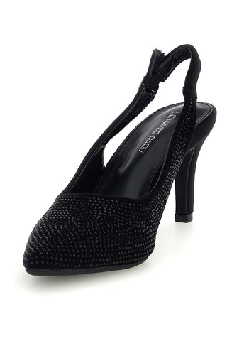 Slingback nere con strass e cinturino regolabile Le havre paris MGA7F37ES101S6