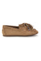 Mocassini beige con frange e perline Le havre paris CMD26663