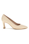 Décolleté beige a punta con tacco medio Pittarello vera 3702