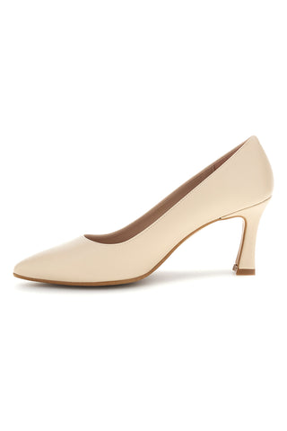 Décolleté beige a punta con tacco medio Pittarello vera 3702