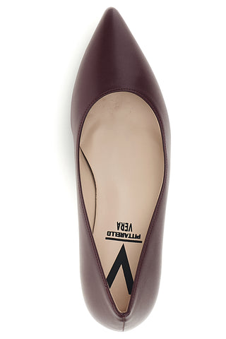 Décolleté bordeaux a punta con tacco medio Pittarello Vera 3601