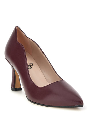 Décolleté bordeaux a punta con tacco medio Pittarello Vera 3701