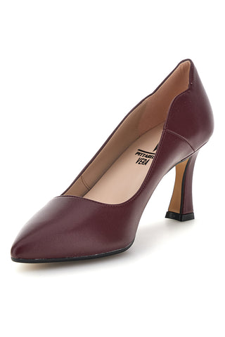 Décolleté bordeaux a punta con tacco medio Pittarello Vera 3701