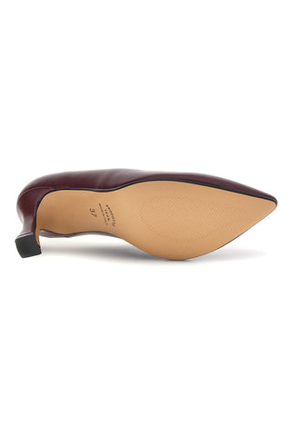 Décolleté bordeaux a punta con tacco medio Pittarello Vera 3701