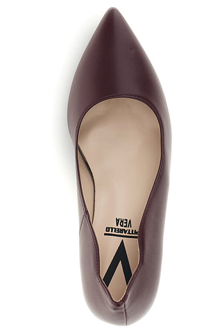 Décolleté bordeaux a punta con tacco medio Pittarello Vera 3701