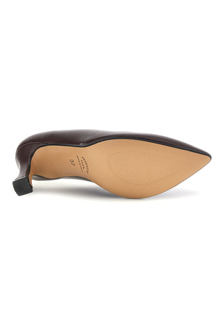Décolleté marroni a punta con tacco medio Pittarello vera 3702