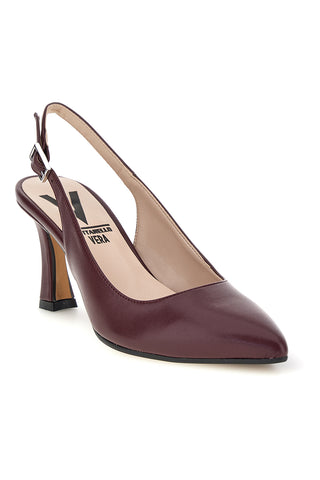 Décolleté bordeaux a punta con cinturino slingback Pittarello Vera 3703