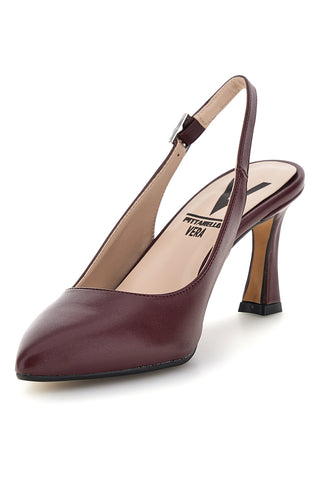 Décolleté bordeaux a punta con cinturino slingback Pittarello Vera 3703