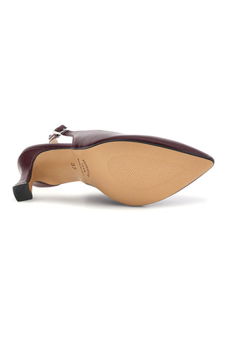 Décolleté bordeaux a punta con cinturino slingback Pittarello Vera 3703