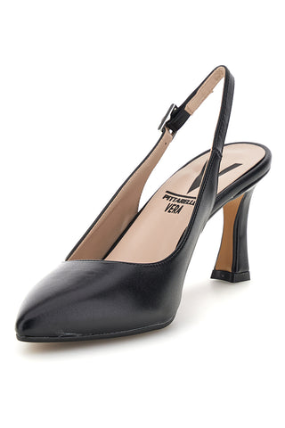 Décolleté nere a punta con cinturino slingback Pittarello Vera 3703