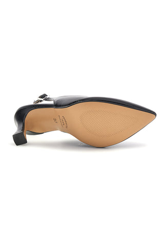 Décolleté nere a punta con cinturino slingback Pittarello Vera 3703