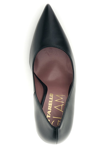 Schwarze Pumps mit spitzer Zehenpartie und hohem Absatz Pittarello Glam 7509