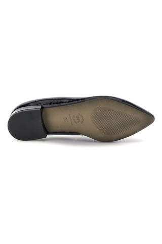 Ballerine Nere Lucide a Punta Pittarello glam 7520