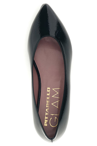 Ballerine Nere Lucide a Punta Pittarello glam 7520